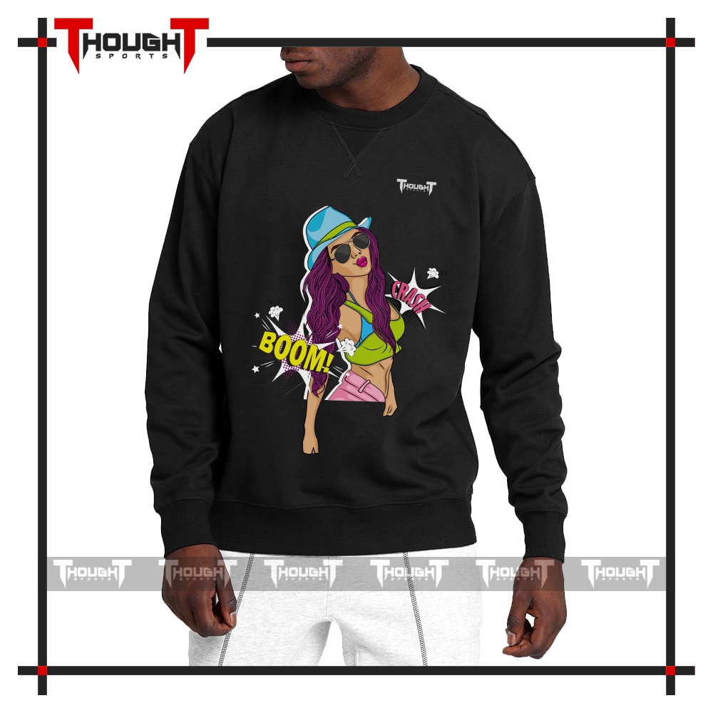 Mens Black Sublimation Sweatshirt