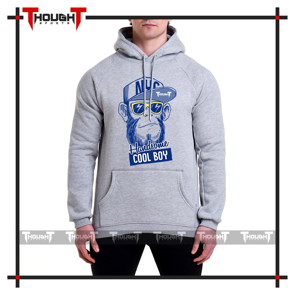 Mens Grey Sublimation Hoodie