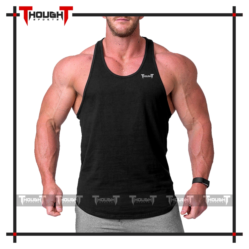 Mens Black Singlet