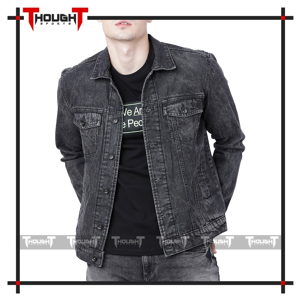 Mens Grey Denim Jacket