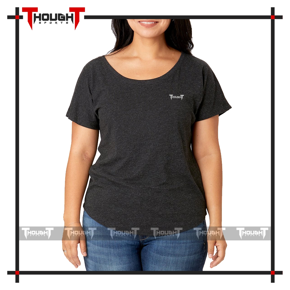 Women Charcoal Plain T-Shirt