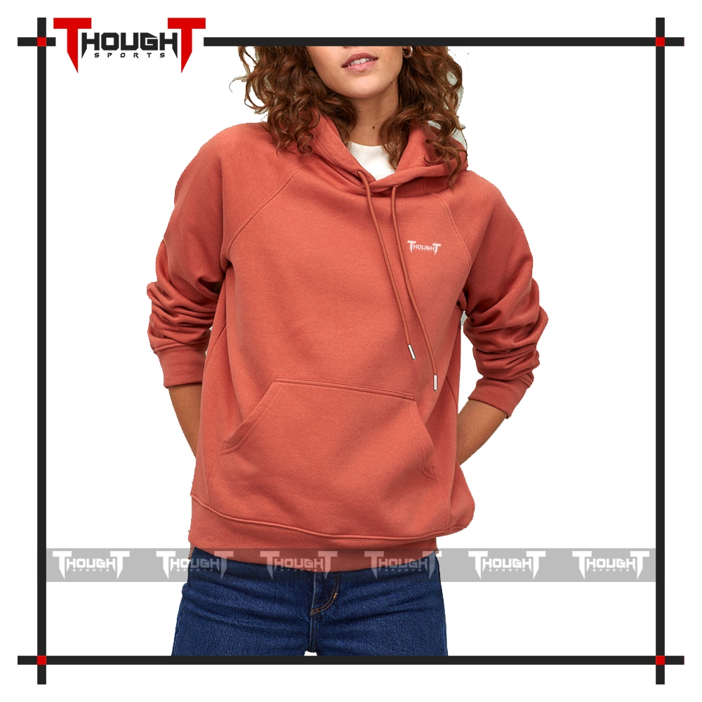 Women Rust Orange Hoodie