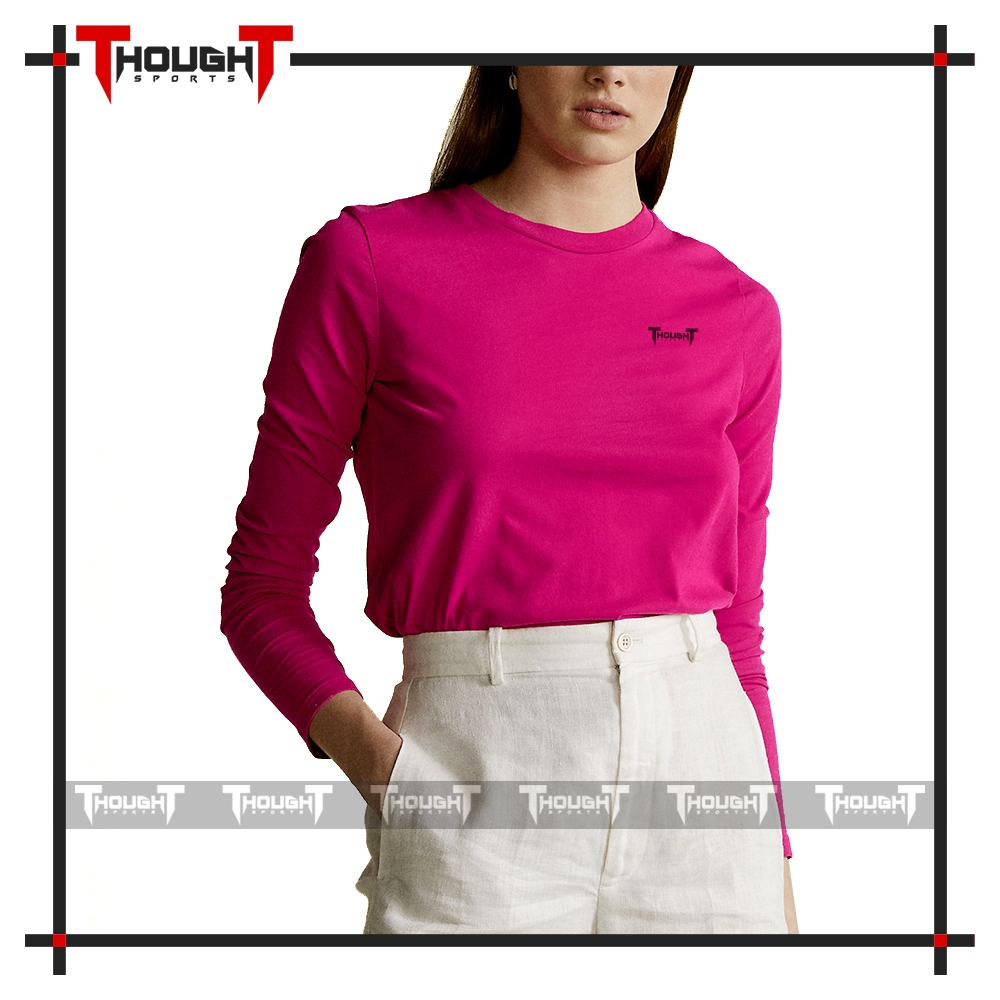 Women Fusion Pink Long Sleeve T-Shirt