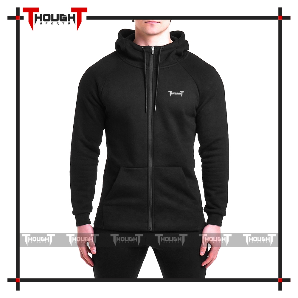 Mens Black Zip Hoodie