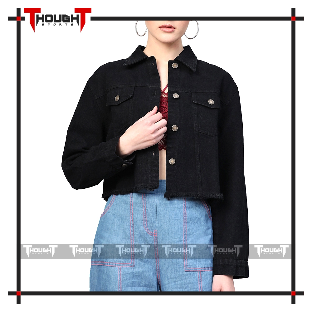 Women Black Denim Jacket