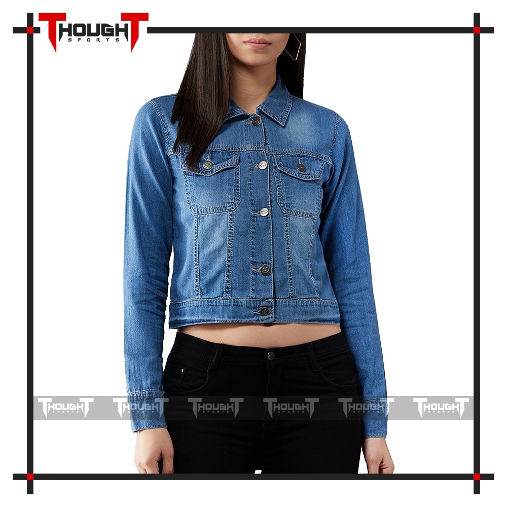 Women Blue Denim Jacket