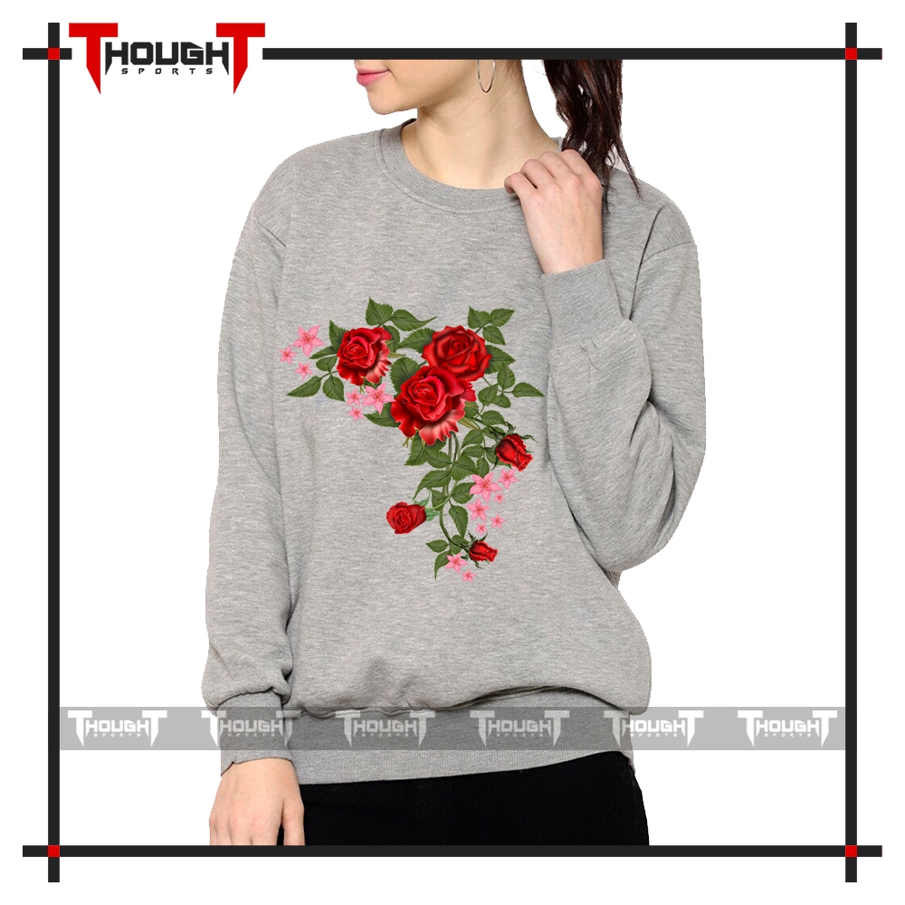 Women Grey Sublimation Sweatshirt