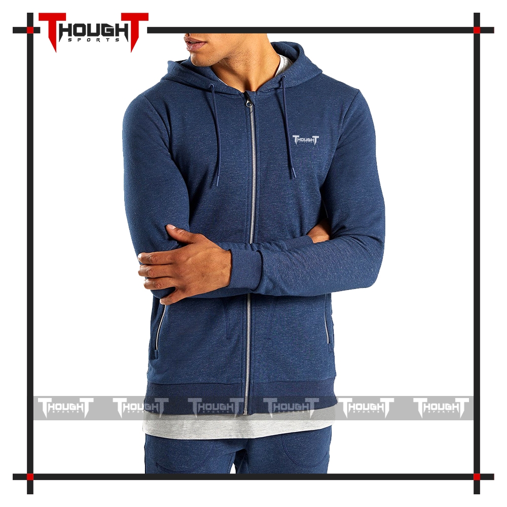 Mens Navy Zip Hoodie