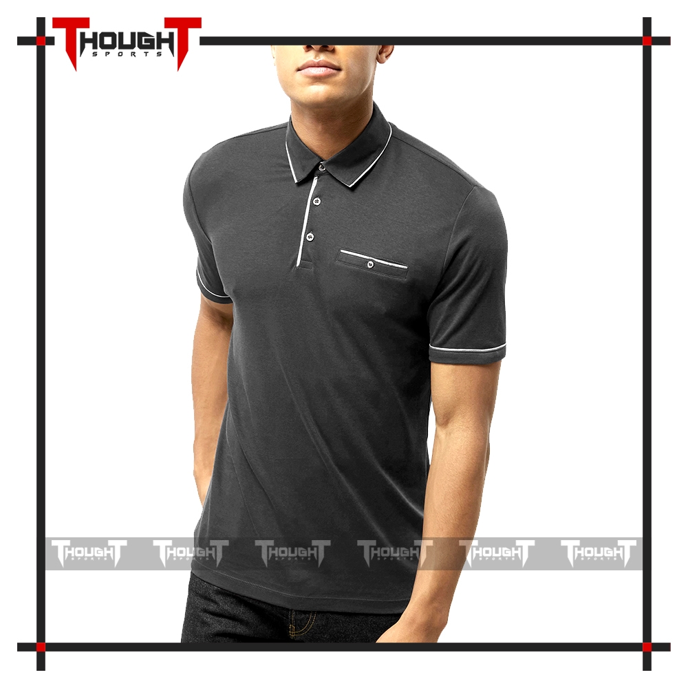 Mens Grey Polo Shirt