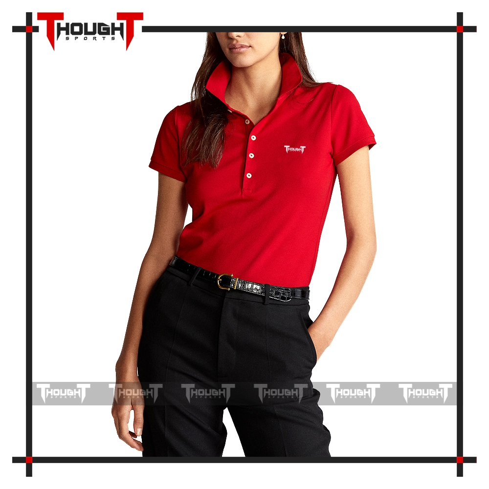 Women Red Polo Shirt