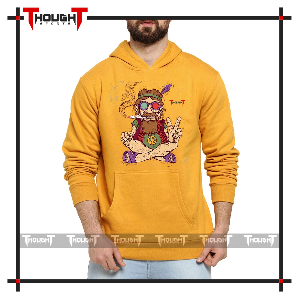 Mens Yellow Sublimation Hoodie